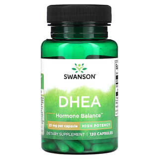 Swanson, DHEA, Alta potencia, 25 mg, 120 capsulas