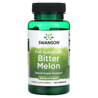 Swanson, Melon amargo de espectro completo, 500 mg, 60 capsulas