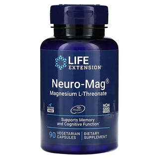 Life Extension, Neuro-Mag, L-treonato de magnesio, 90 capsulas vegetales