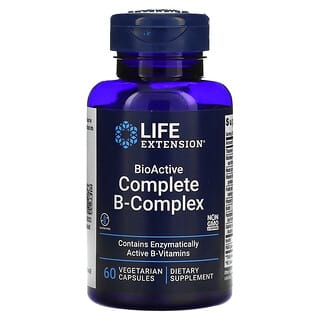 Life Extension, Complejo B completo bioactivo, 60 capsulas vegetales
