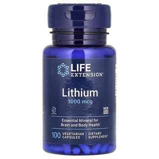 Life Extension, Litio, 1000 mcg, 100 capsulas vegetales