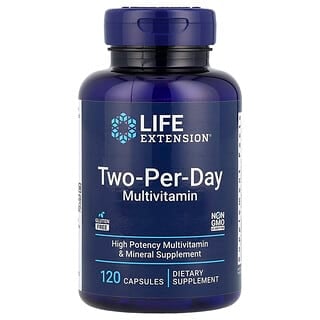 Life Extension, Suplemento multivitaminico V2, Dos capsulas por dia, 120 capsulas