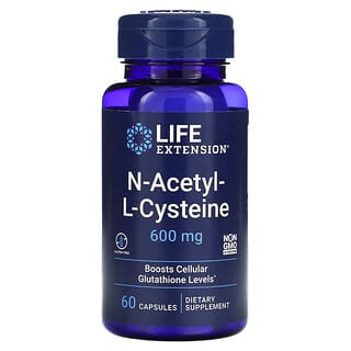 Life Extension, N-acetil-L-cisteina, 600 mg, 60 capsulas