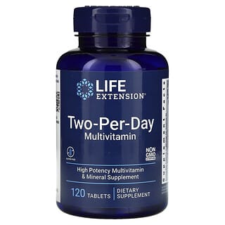 Life Extension, Suplemento multivitaminico de dos comprimidos por dia, 120 comprimidos