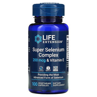 Life Extension, Complejo de superselenio y vitamina E, 200 mcg, 100 cápsulas vegetales