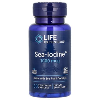 Life Extension, Sea-Iodine, Complejo de yodo con plantas marinas, 1000 mcg, 60 capsulas vegetales