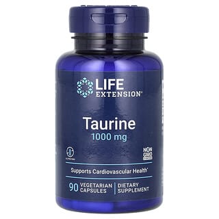 Life Extension, Taurina, 1000 mg, 90 capsulas vegetales
