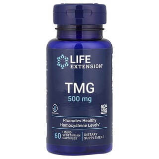 Life Extension, TMG, Suplemento de trimetilglicina, 1000 mg, 60 cápsulas vegetales con contenido líquido (500 mg por cápsula)