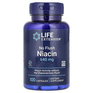 Life Extension, Niacina que no causa enrojecimiento, 640 mg, 100 capsulas