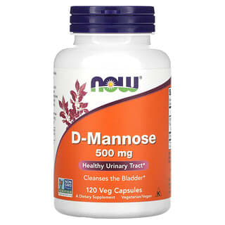 NOW Foods, D-Manosa, 500 mg, 120 capsulas vegetarianas