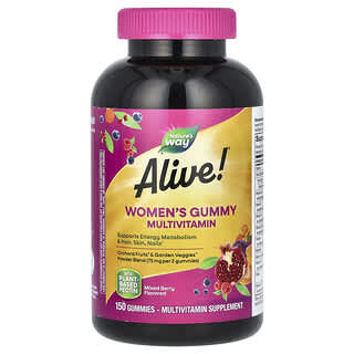Nature's Way, Alive!, Gomitas multivitaminicas para mujeres, Bayas mixtas