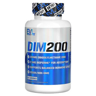 EVLution Nutrition, DIM 200, 200 mg, 60 capsulas vegetales