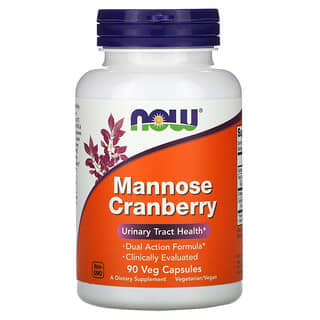 NOW Foods, Arandanos Mannose, 90 capsulas vegetales