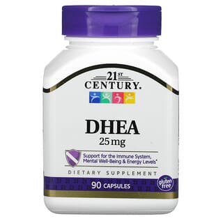 21st Century, DHEA, 25 mg, 90 capsulas
