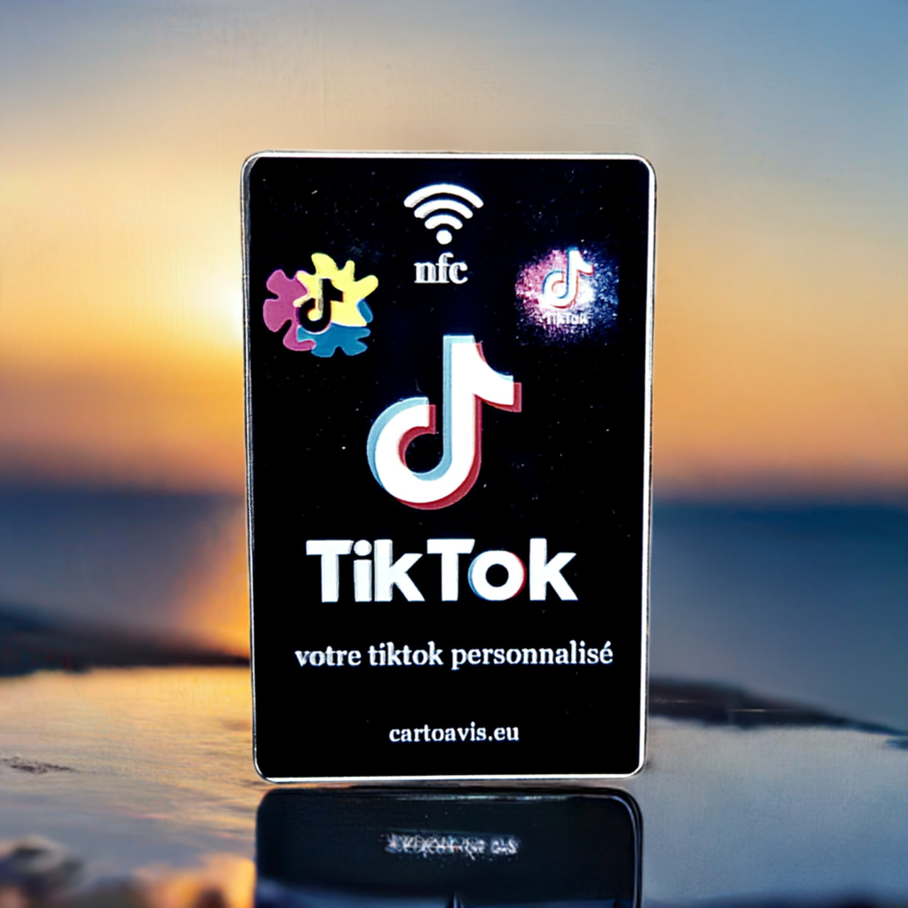 Carte Connectée NFC (personnalisée)  TikTok