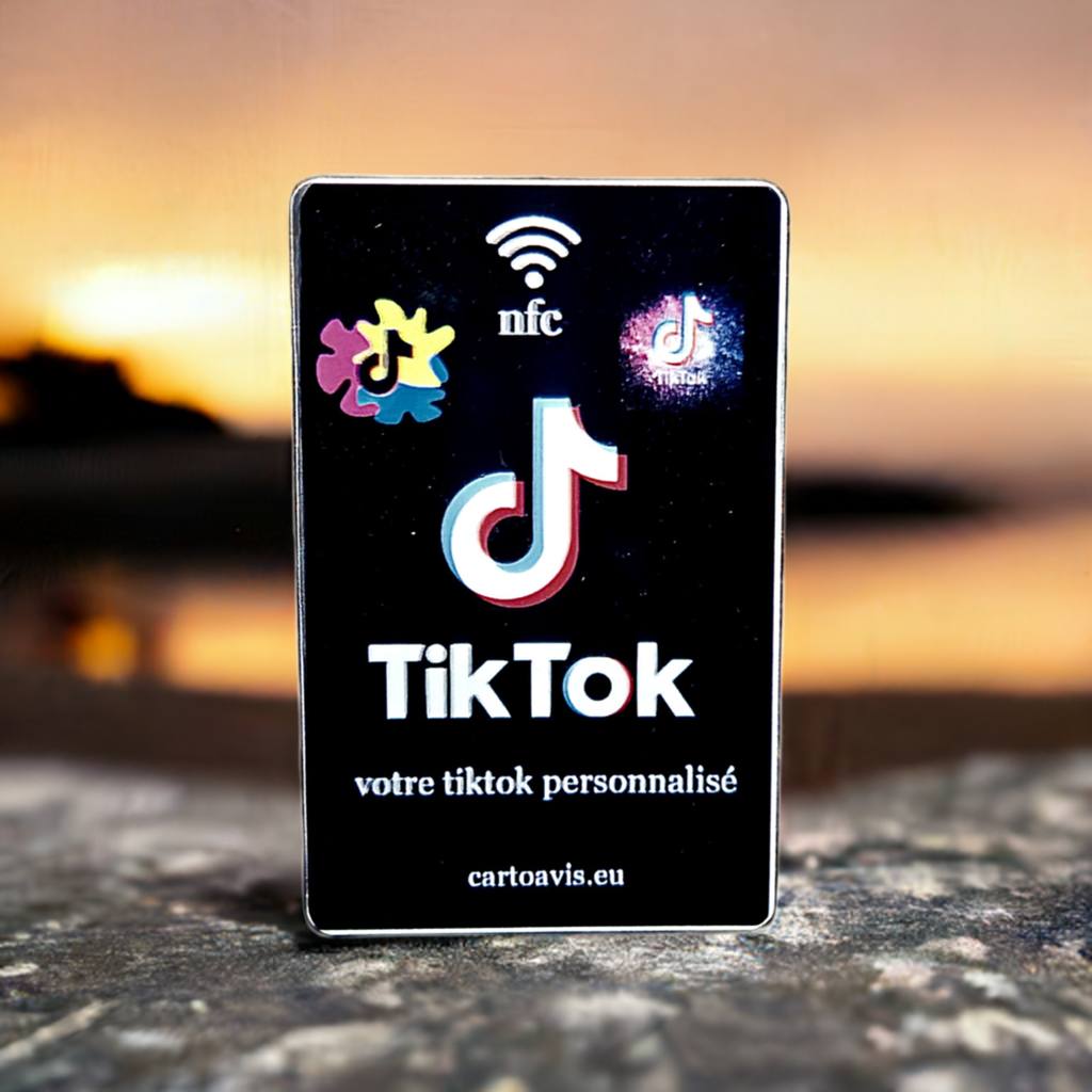 Carte Connectée NFC (personnalisée)  TikTok