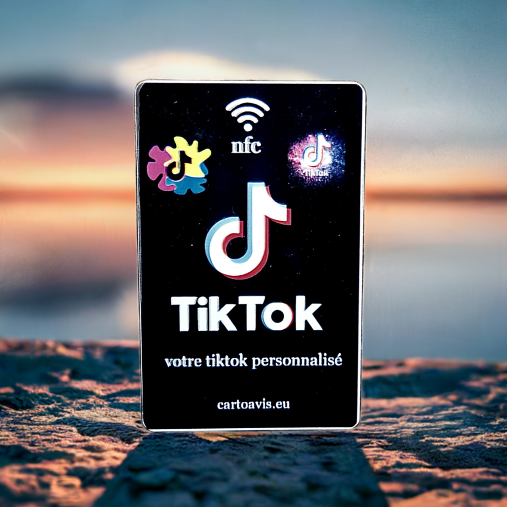 Carte Connectée NFC (personnalisée)  TikTok