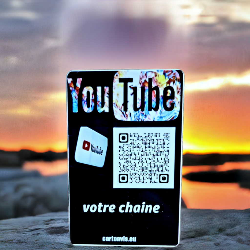 Carte Connectée NFC personnalisée à votre chaine YouTube