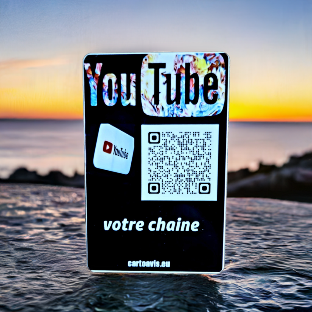 Carte Connectée NFC personnalisée à votre chaine YouTube