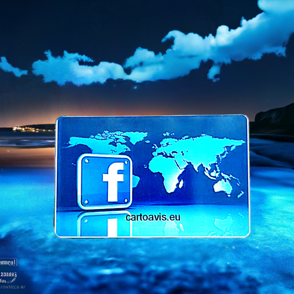 Carte Connectée NFC (personnalisée) de demande de suivis facebook