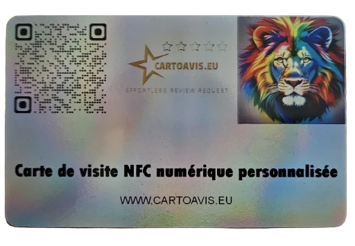 Carte de visite connectée Argentée