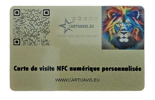 Carte de visite NFC numérique Personnalisé Doré