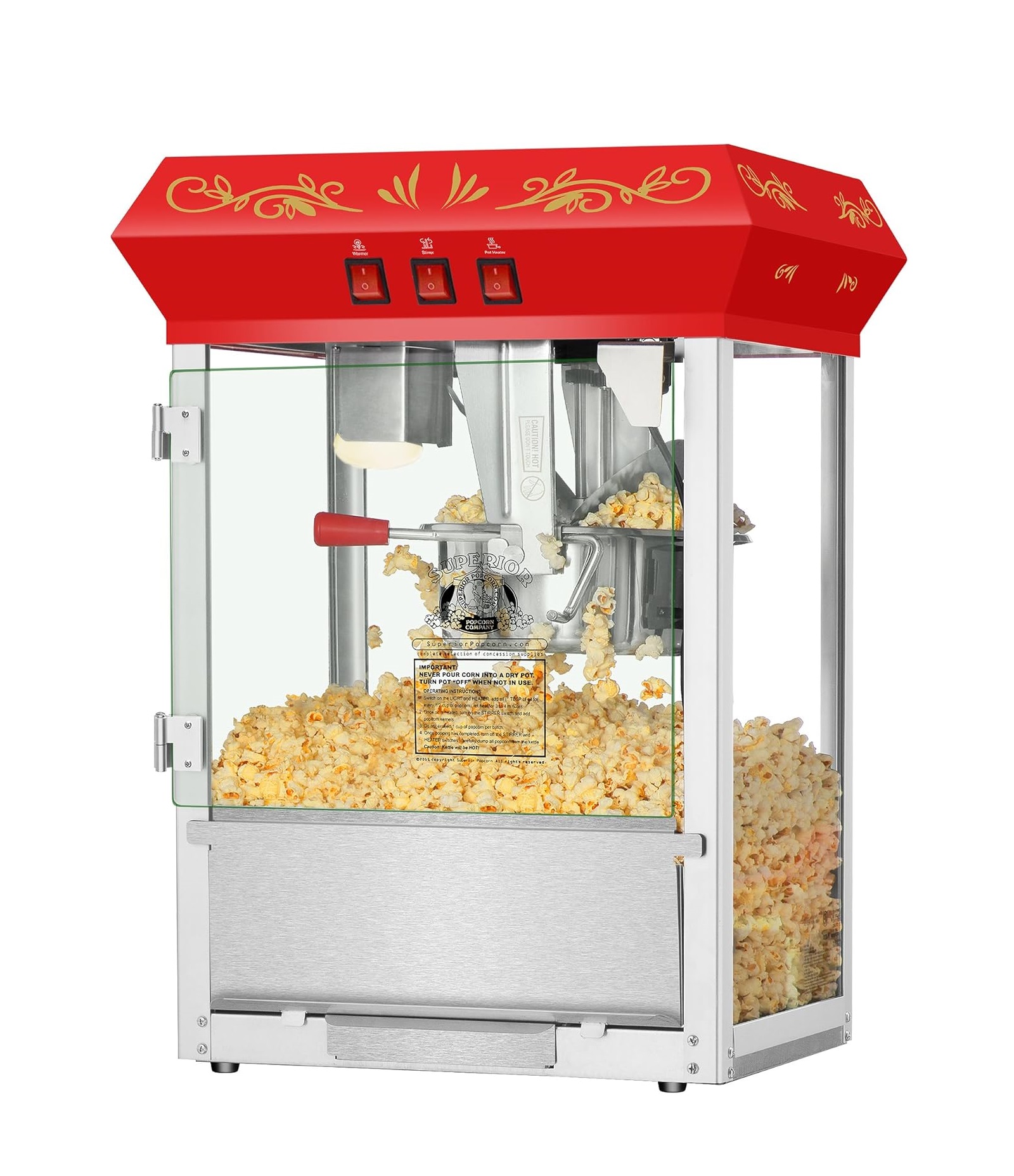 Crispetera Máquina de Palomitas de Maíz Superior Popcorn de 8 Onzas – Modelo para mesa