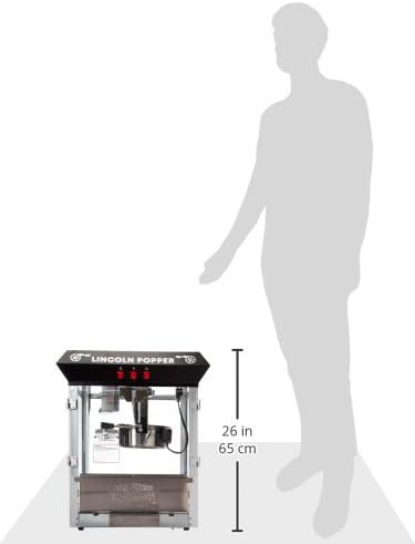 Crispetera Great Northern 6015 Lincoln Top – 8 Onzas, Estilo Antiguo, Color Negro