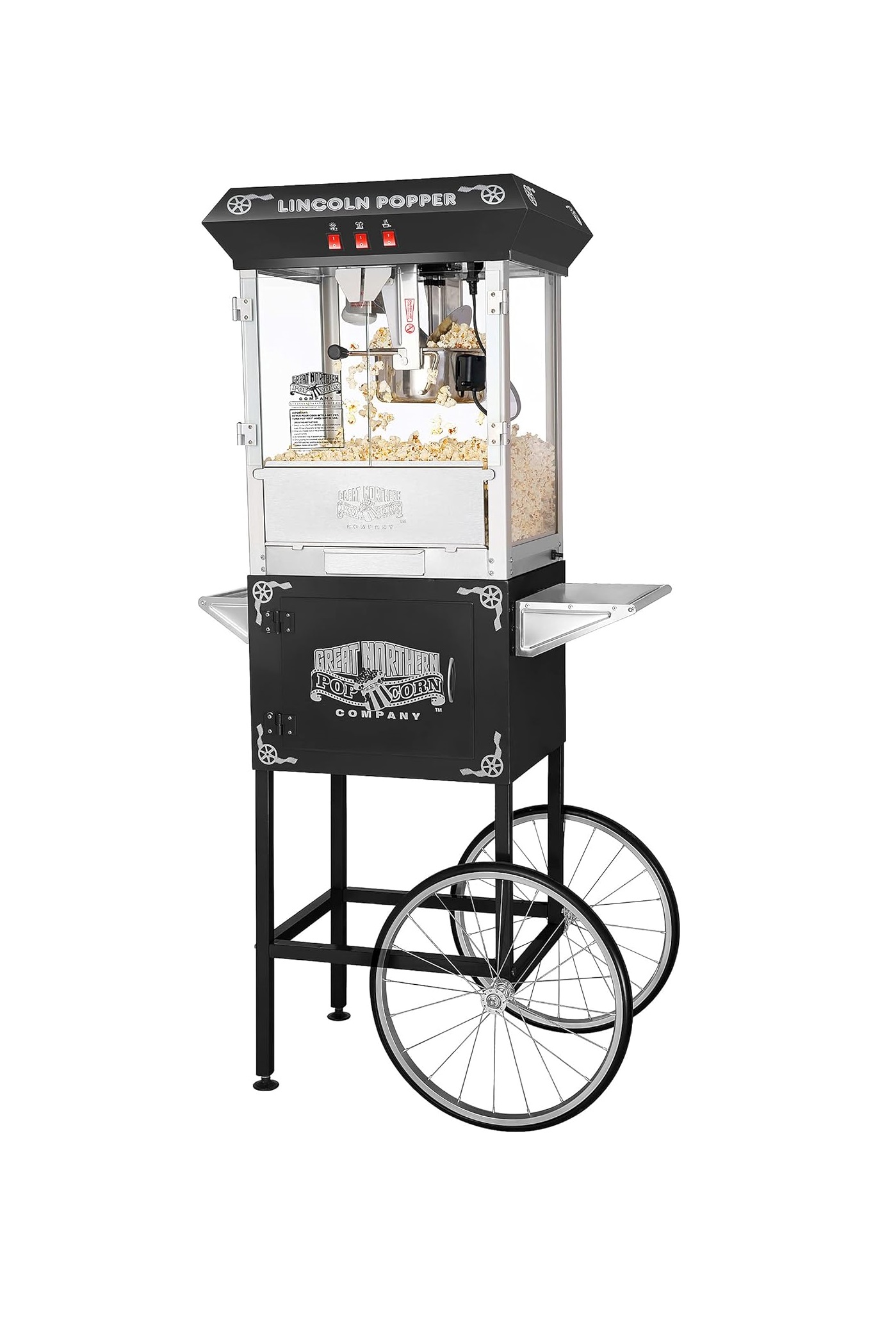 Crispetera de 8 Onzas con Carrito Desmontable – Diseño Profesional para Fiestas y Negocios