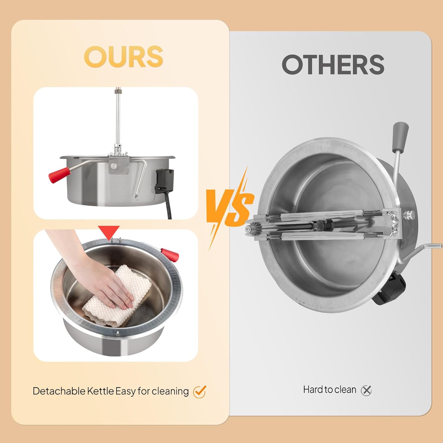 Crispetera ROVSUN de 8 Onzas con Carrito y Dispensadores – Ideal para Fiestas y Negocios en Colombia