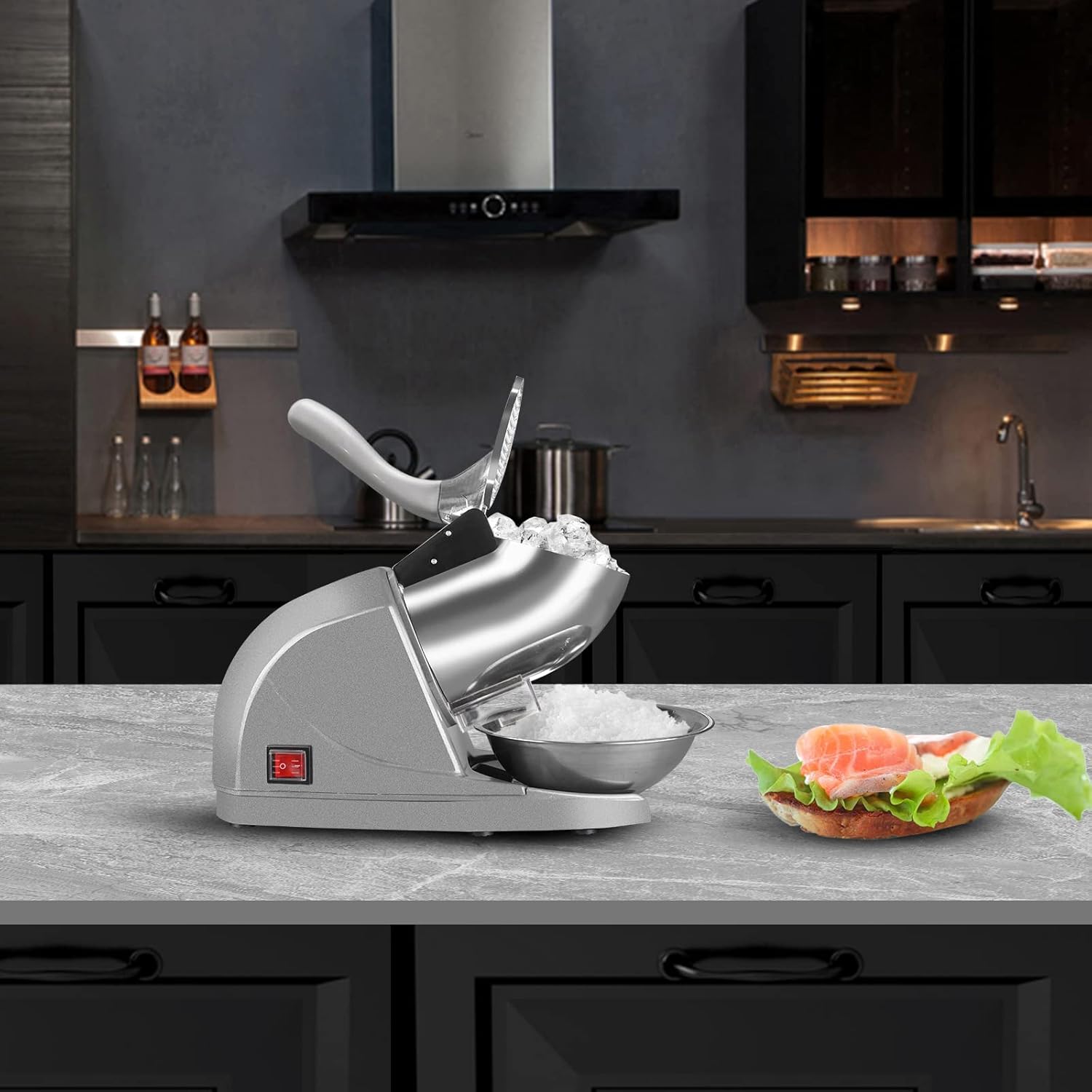 Máquina de Raspados BI-DTOOL 380W, Trituradora de Triple Cuchilla, 286 lb/h, Cono de Nieve en Colombia