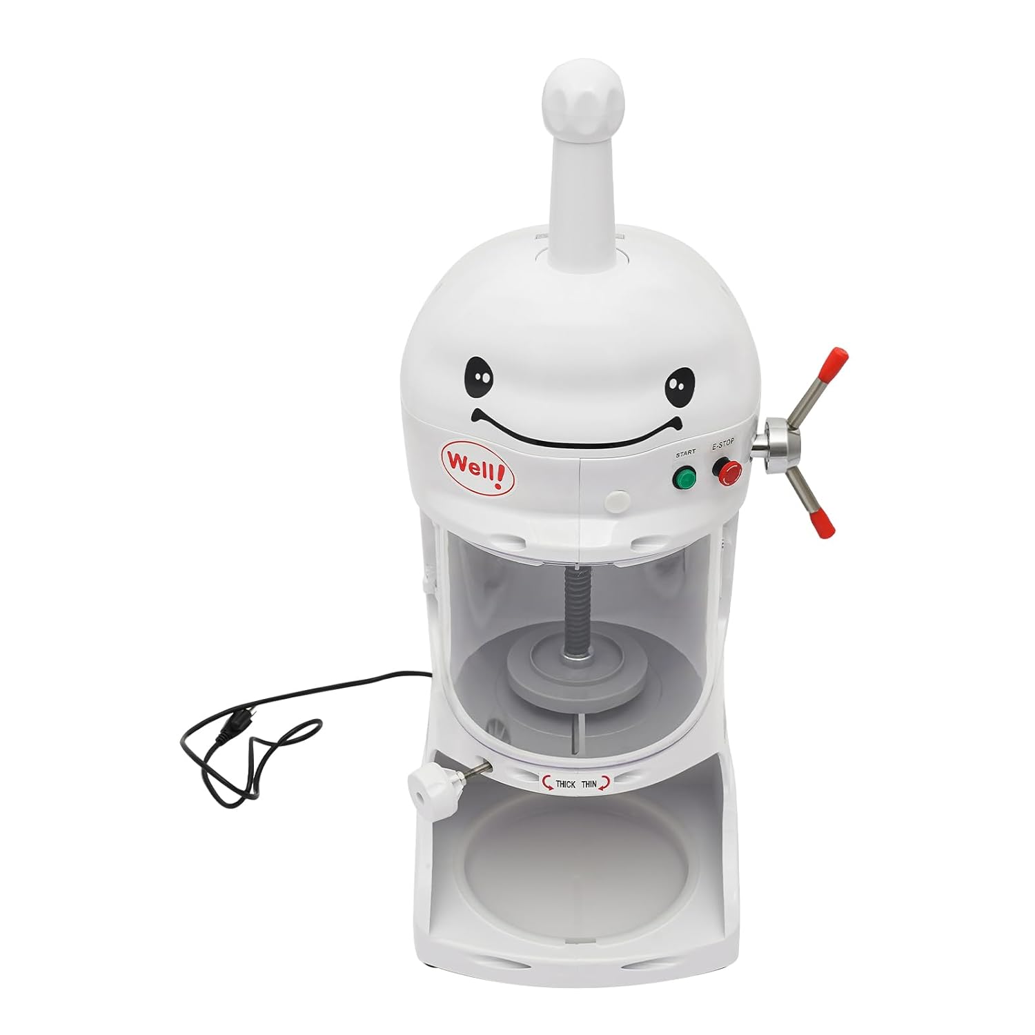 Máquina raspadora de Hielo Comercial, Trituradora de Hielo 350 W, Grosor Ajustable, 198 lbs/h, Acero Inoxidable