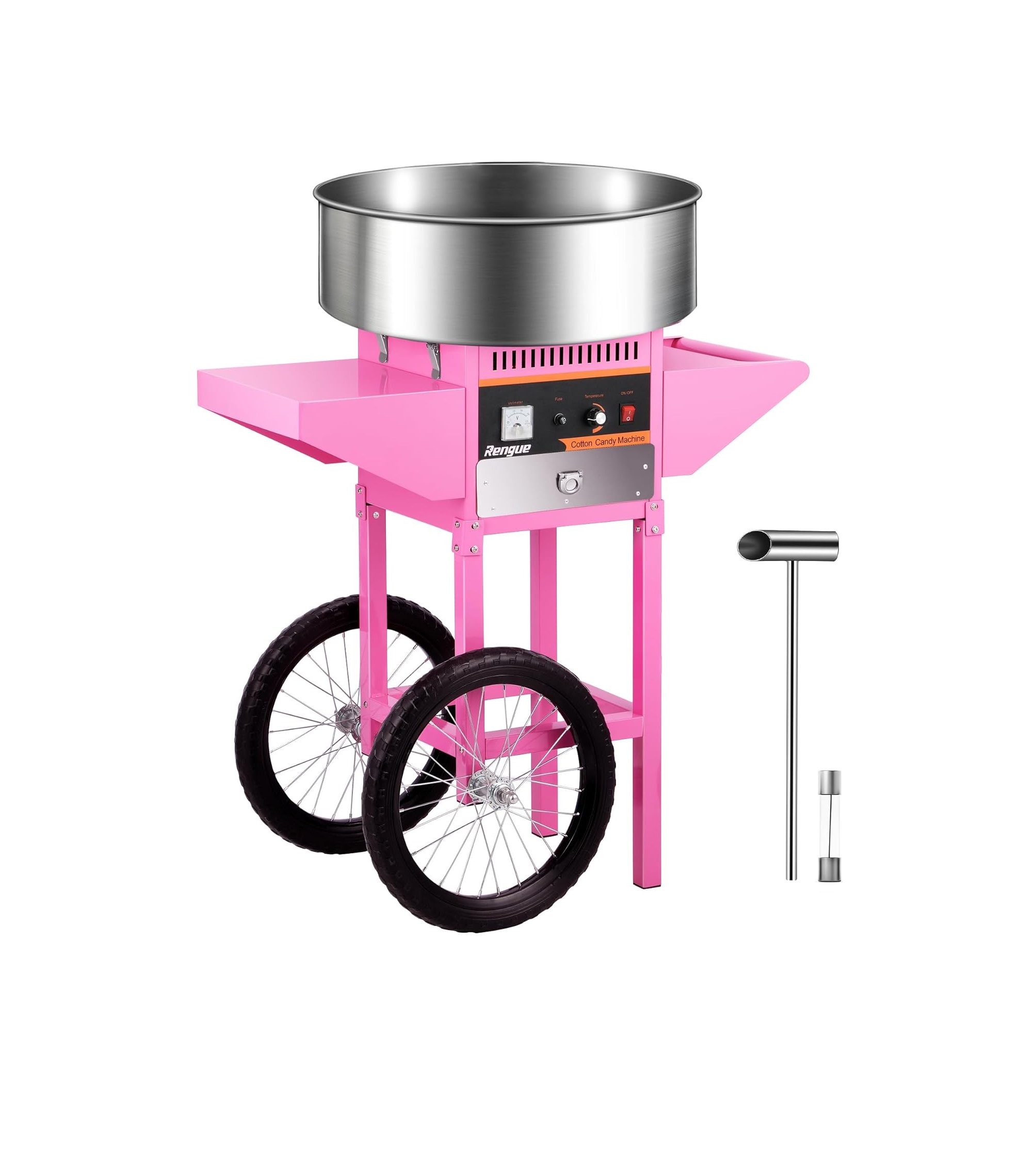 Máquina Comercial de Algodón de Azúcar Rengue, 1000 W, Cuenco de Acero Inoxidable, Ideal para Fiestas y Eventos en Colombia