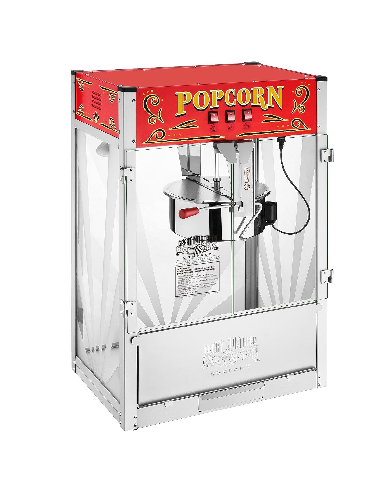 Crispetera Comercial Midway Marvel de 16 Onzas