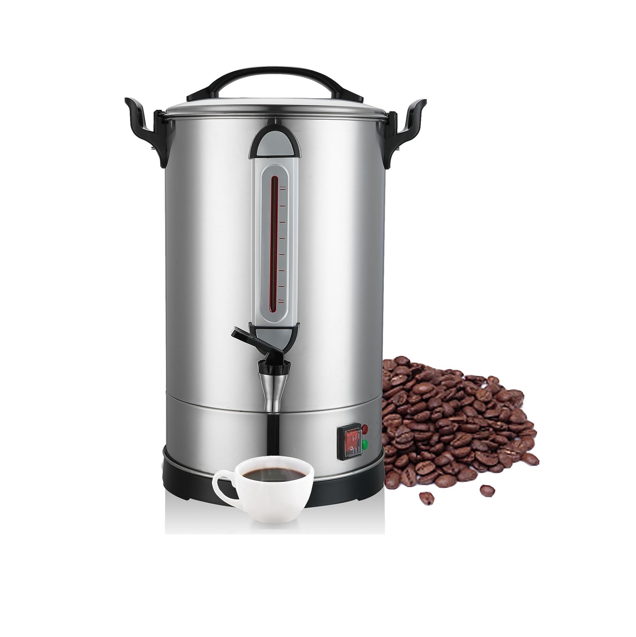 Urna de Café Comercial CAZACHEF 100 Tazas, 4.2 Galones, Acero Inoxidable