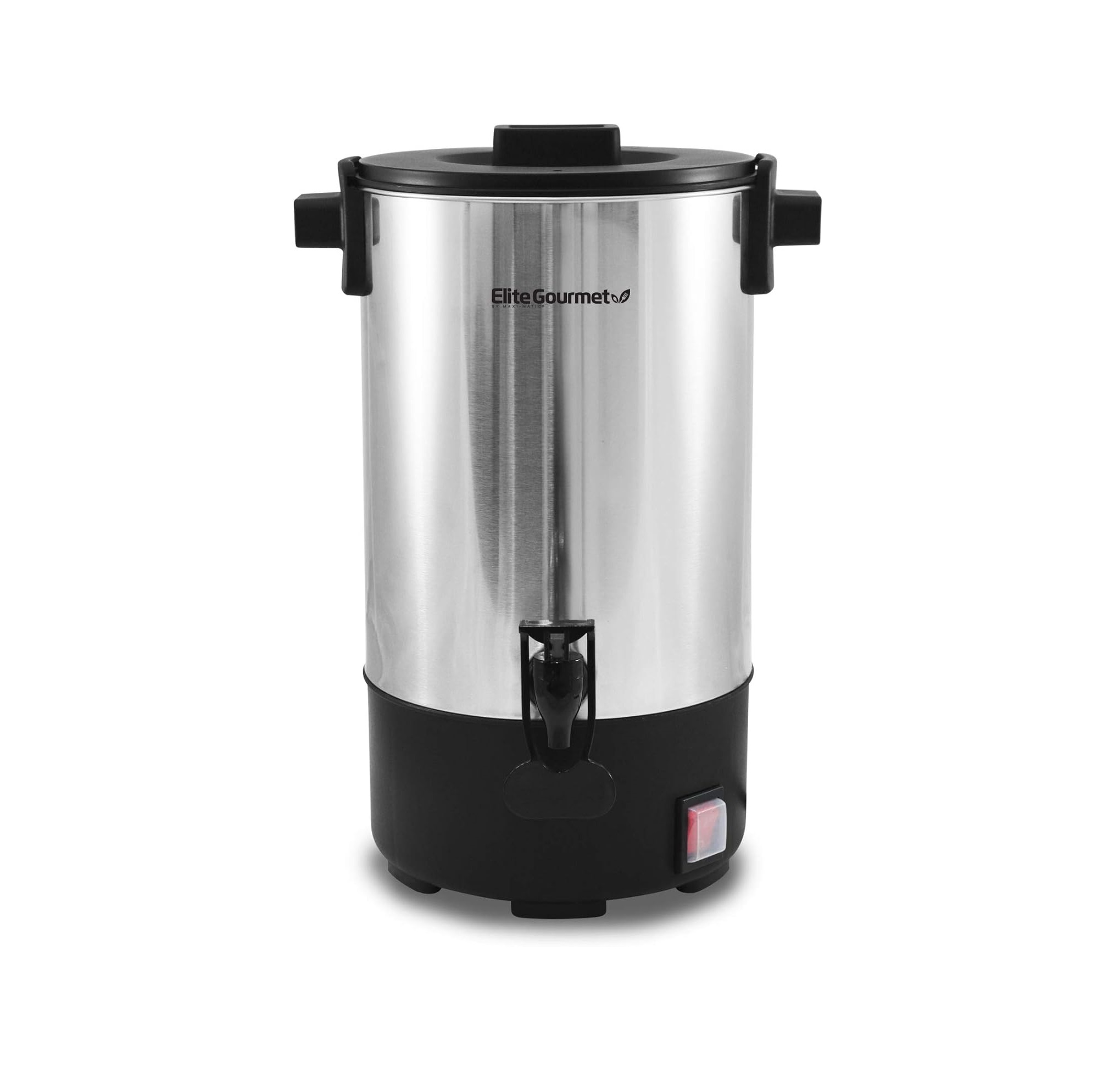 Urna Eléctrica Elite Gourmet CCM-035, 30 Tazas, Acero Inoxidable, Fácil Limpieza  