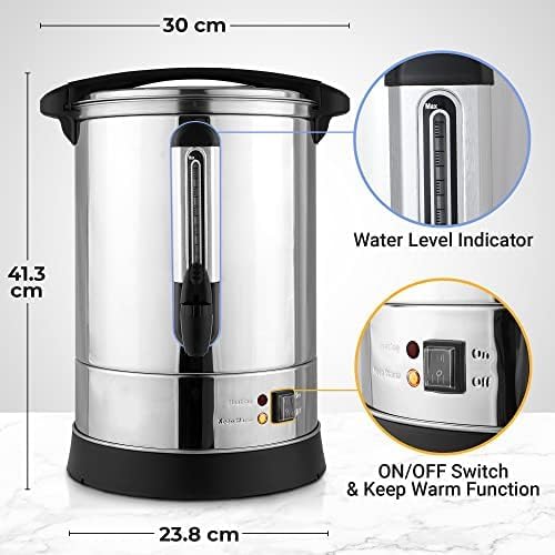 Cafetera Comercial Zulay, 50 Tazas, Acero Inoxidable, Doble Pared y Fácil Transporte  