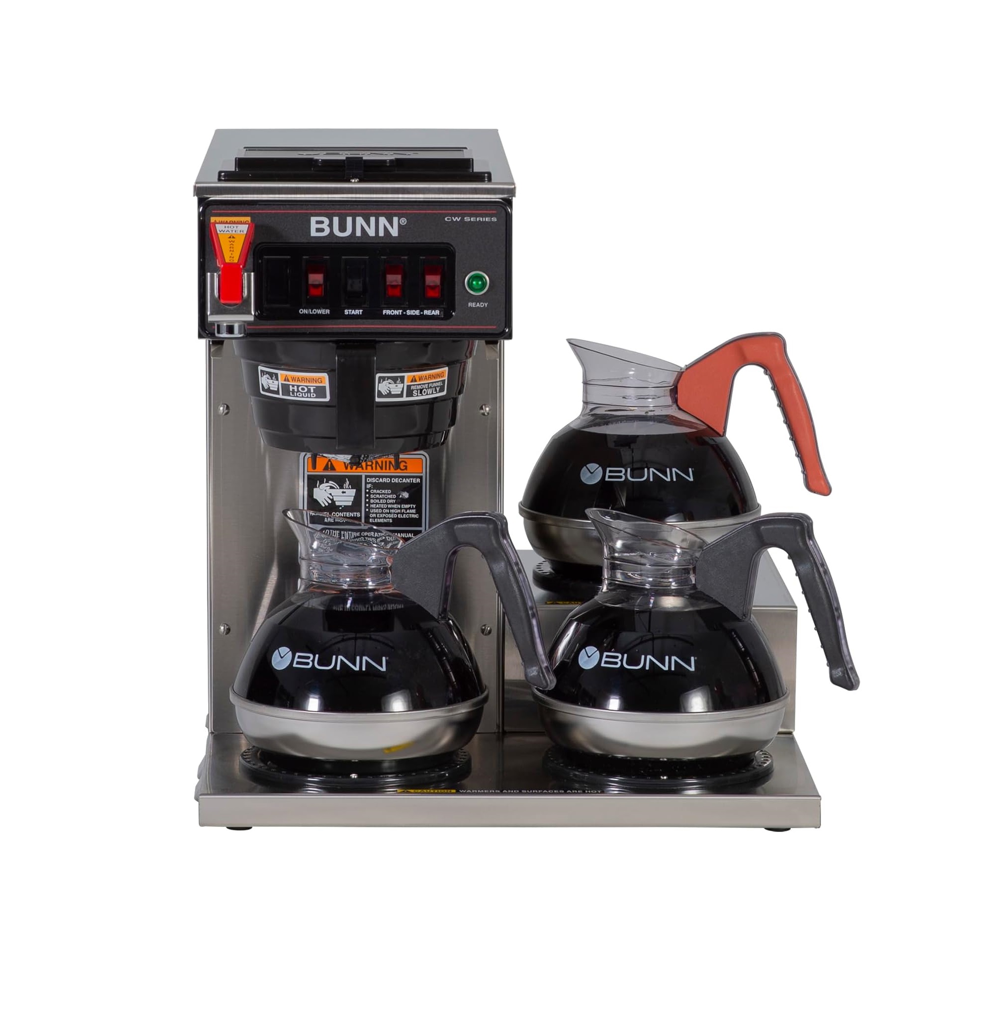 Cafetera Comercial Bunn CWTF15-3 con 3 Calentadores y Grifo de Agua, 120V 