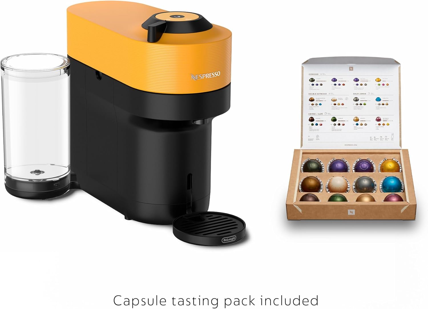 Nespresso Vertuo Pop+ De'Longhi: Máquina de Café y Espresso Compacta, Amarillo Mango