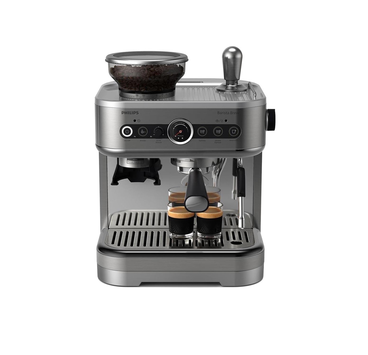 Philips Barista Brew: Máquina Espresso Semiautomática con Espumador y Botón Americano