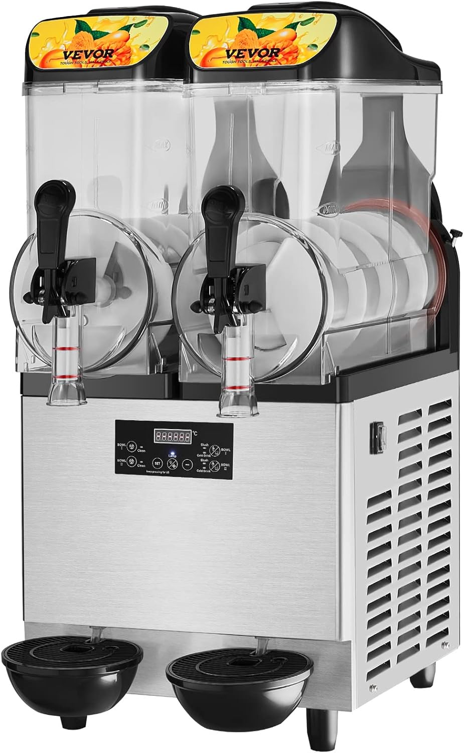 Granizadora VEVOR: Doble Tazón 24L, Acero Inoxidable 860W  