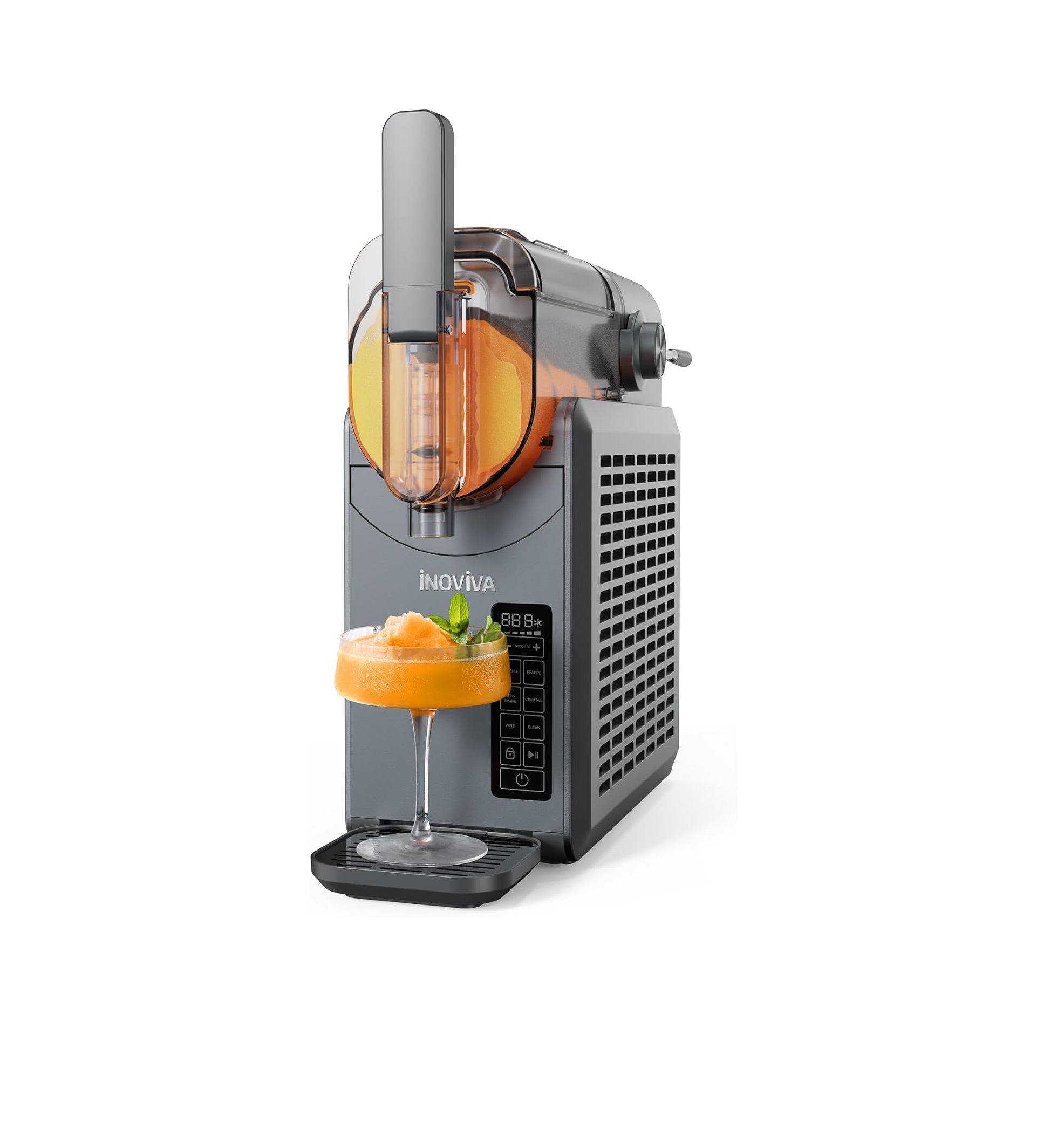 Máquina de Granizados INOVIVA de 68 oz: Función Autolimpieza y 5 Programas Preestablecidos