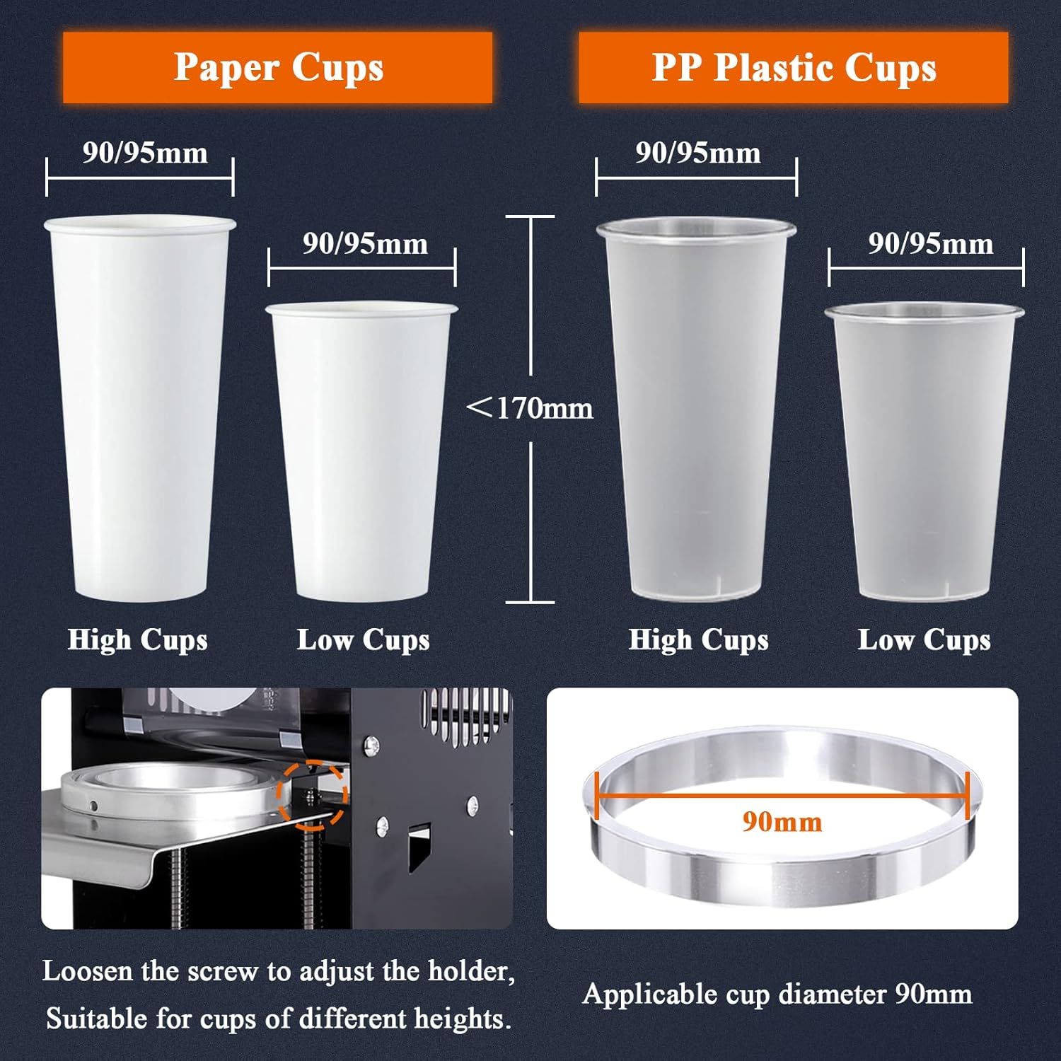 Máquina Selladora de vasos JIAWANSHUN: Manual y Eléctrica, Ideal para Boba y Bebidas  