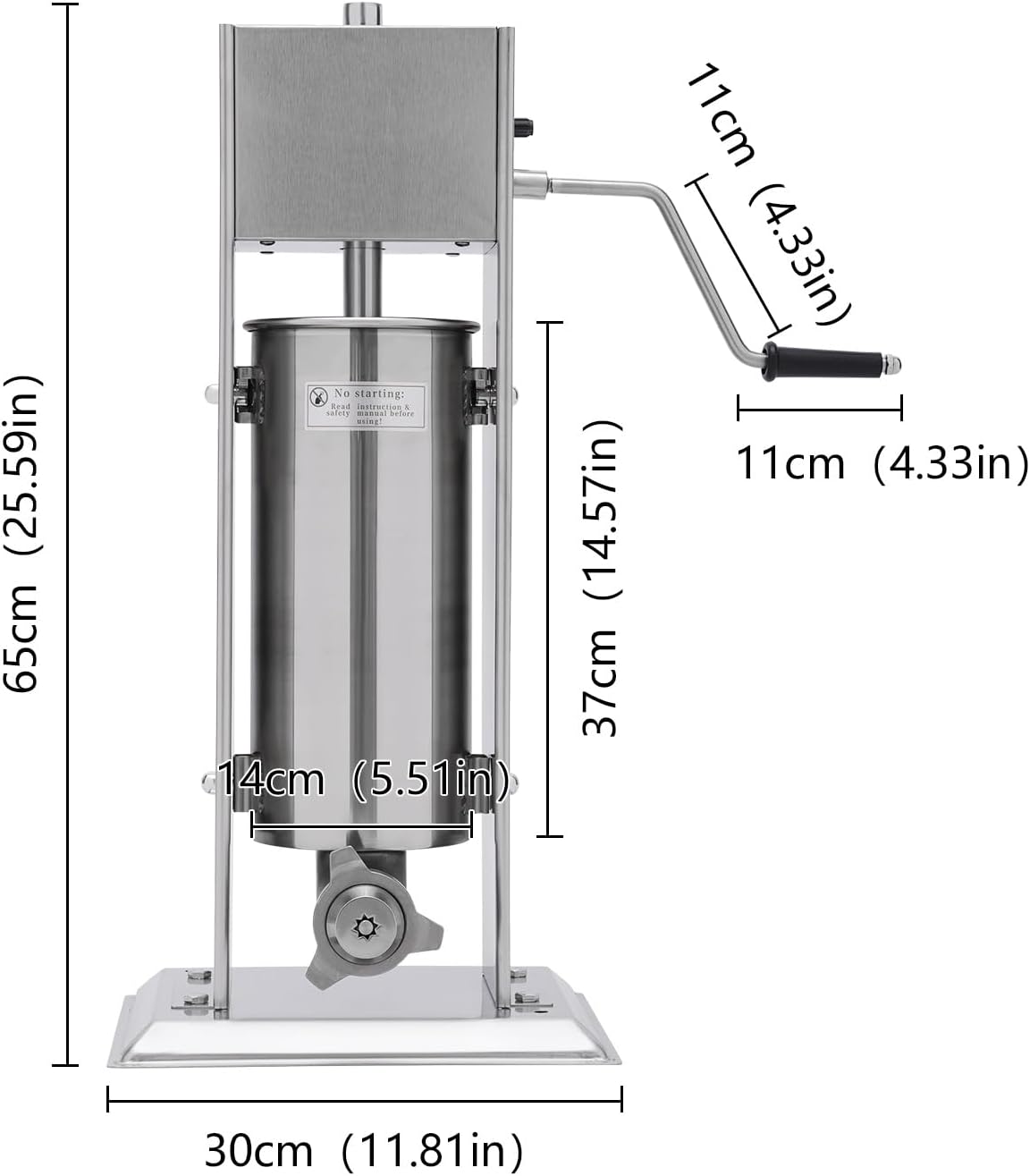Máquina Manual de Churros Josbuynls: 1.32 Galones, Acero Inoxidable, 3 Boquillas  