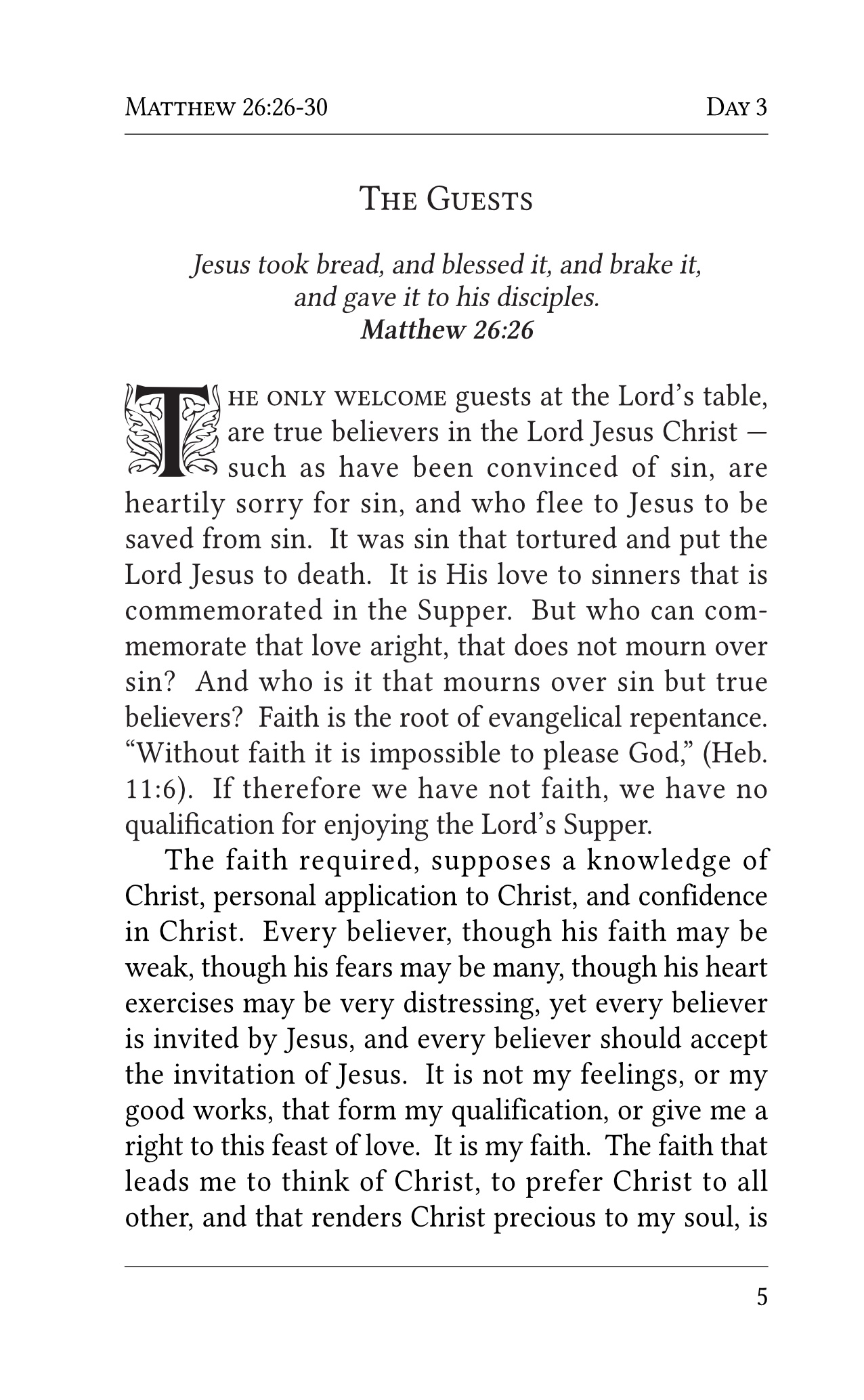 Communion Meditations