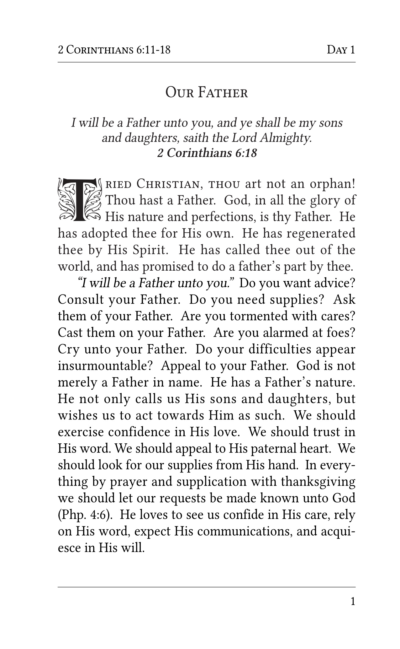 Our Heavenly Father