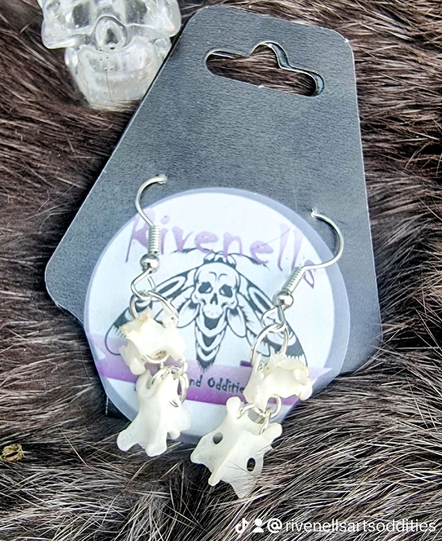 Crow Vertebrae Earrings