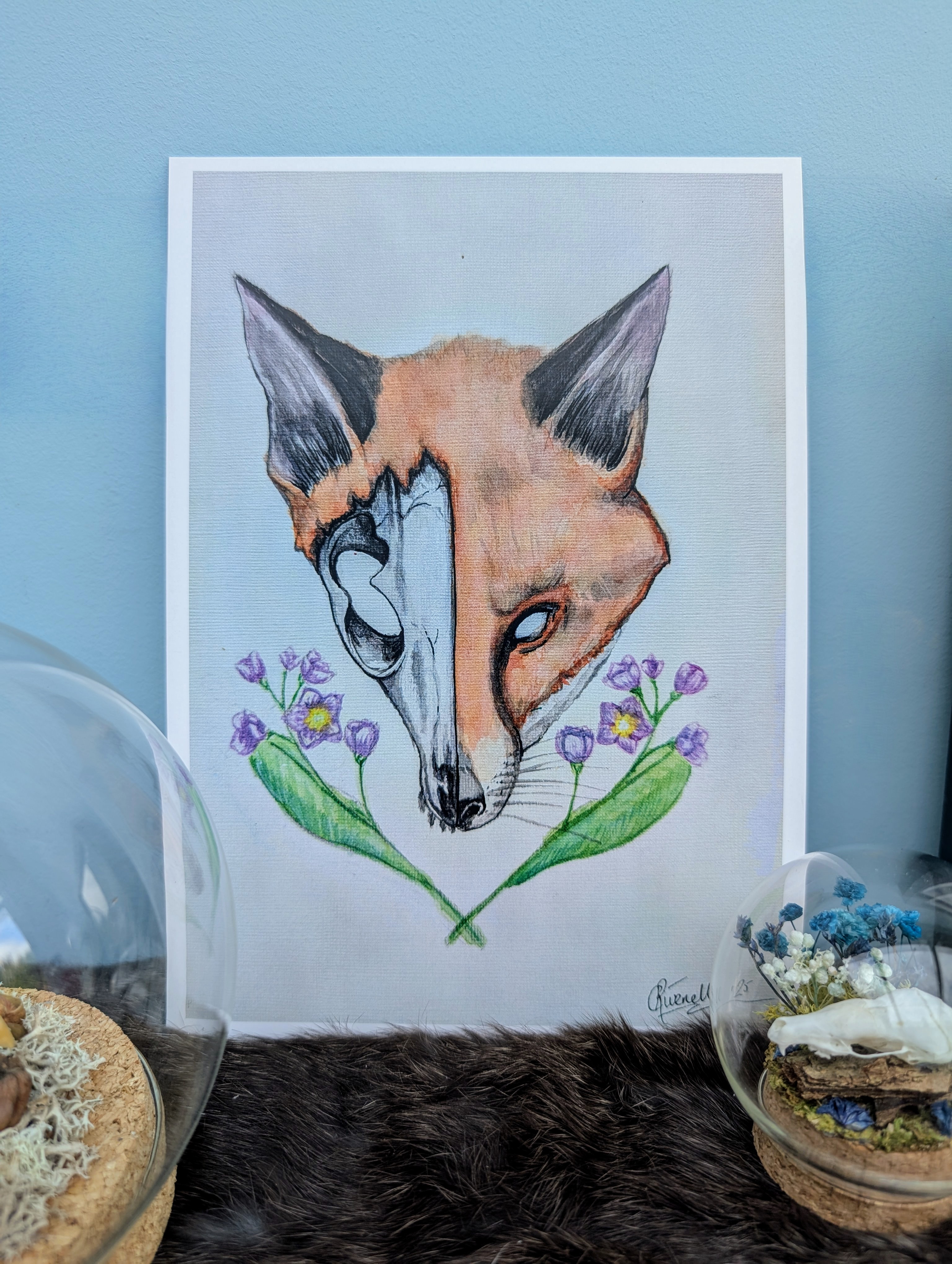 A5 Fox/Cat Art Print