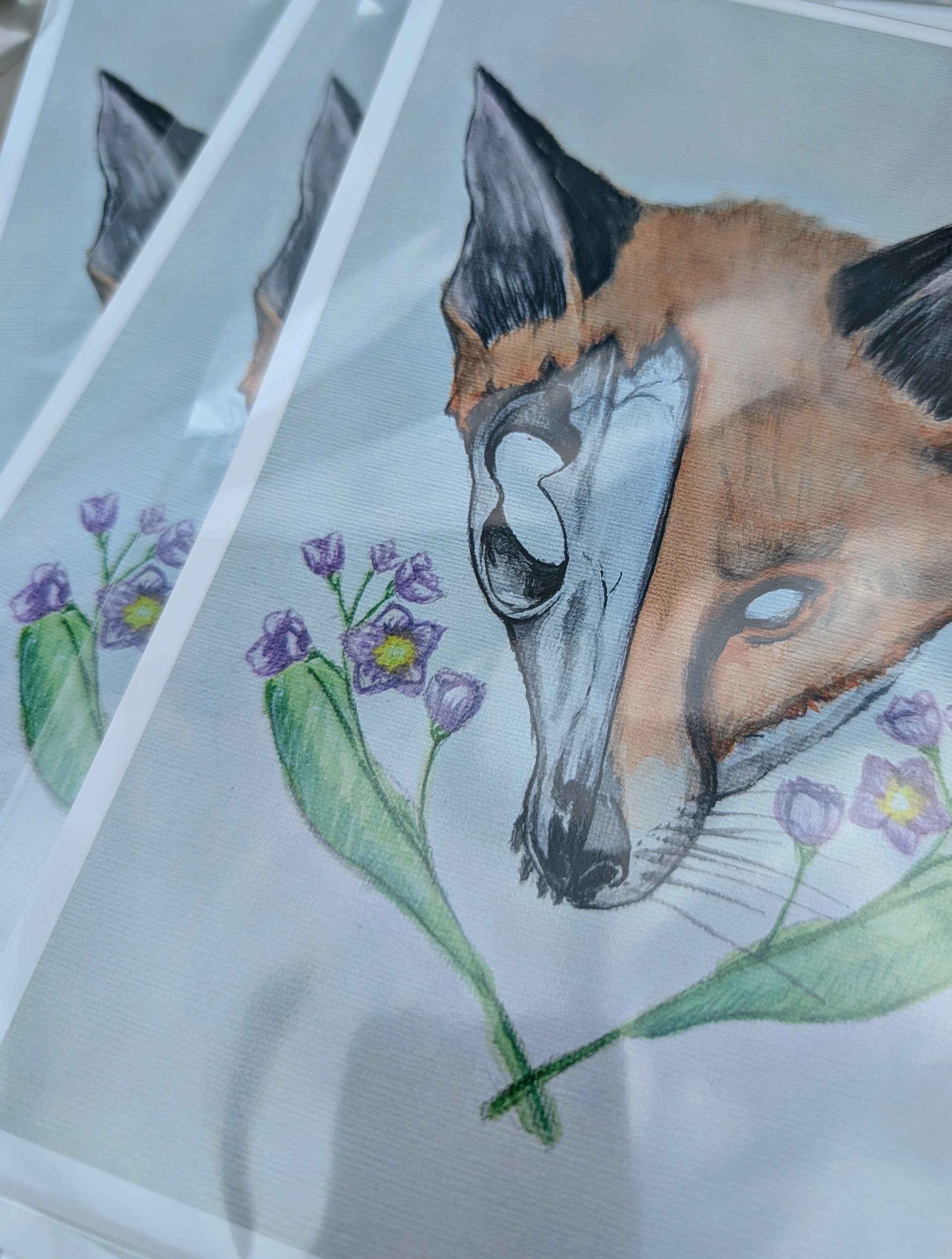 A5 Fox/Cat Art Print