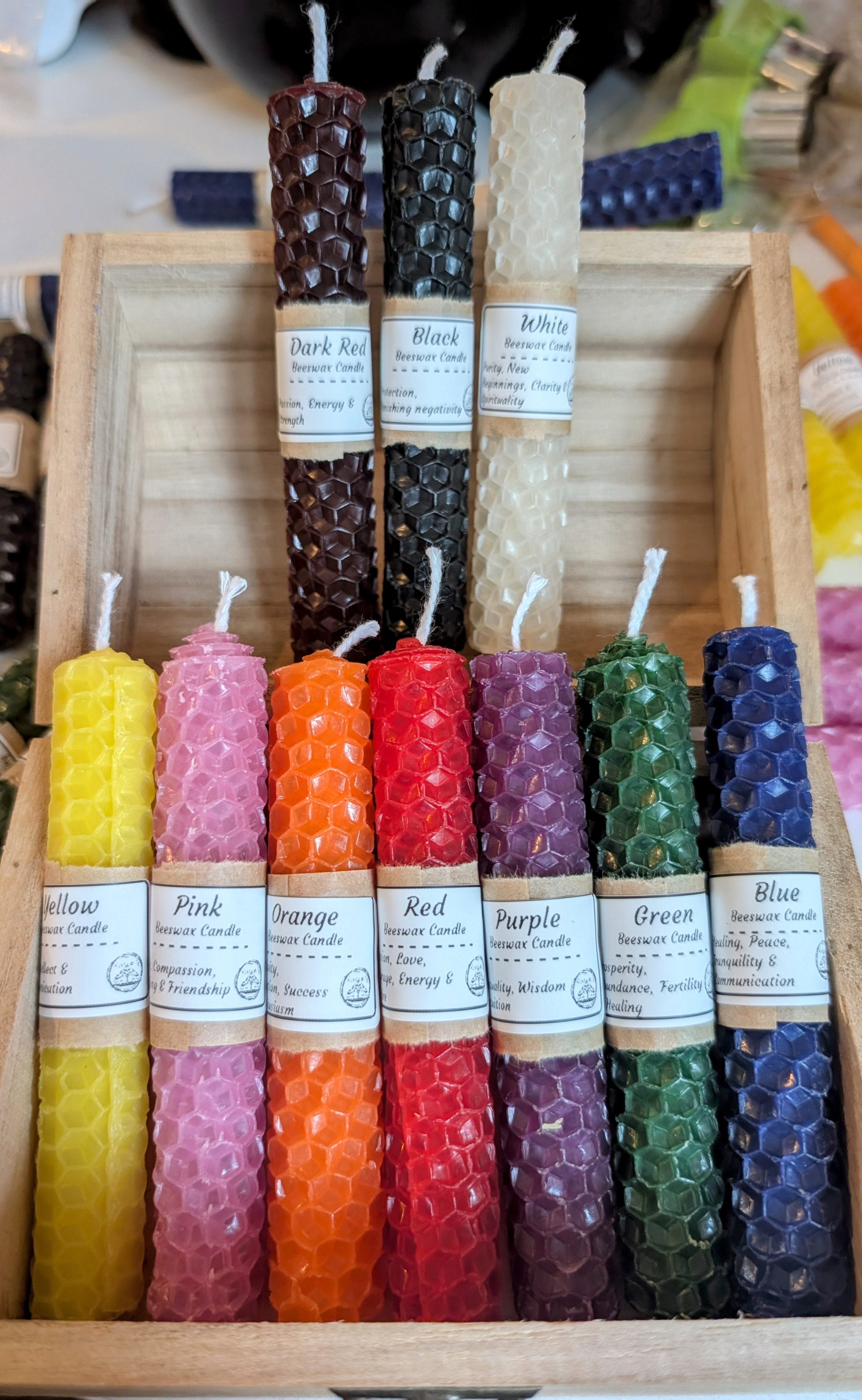 Coloured Beeswax Candle